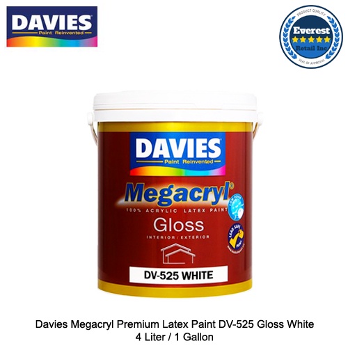 Davies Megacryl Premium Latex Paint White Liter Gallon Choose