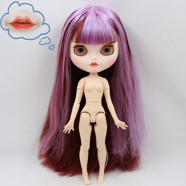 ICY Nude Factory Blythe Doll CUSTMIZED Carvd Lips Teeth Matte Face