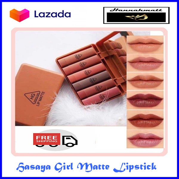 Hasaya Girl Colors Mini Matte Lipstick Set Long Lasting Shopee