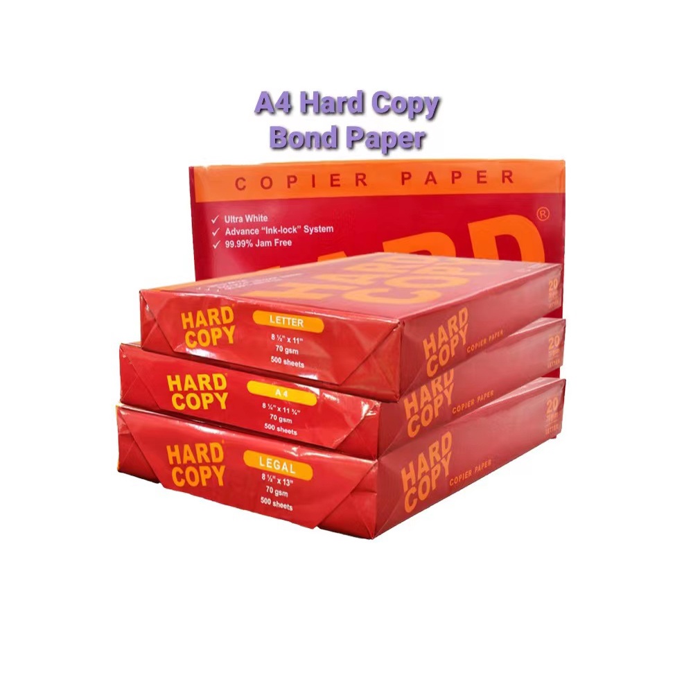 Hard Copy Bond Paper Multi Purpose Paper Sheets A Size Shopee