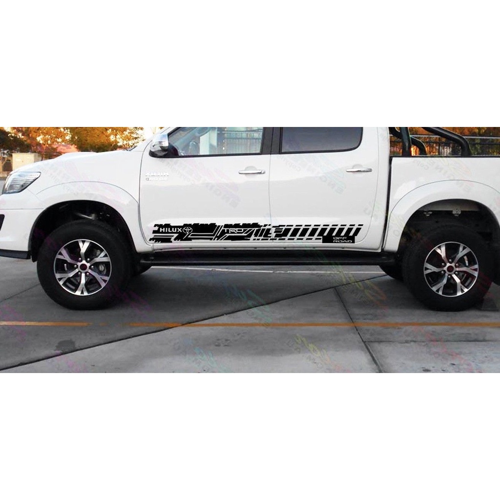 1Set 2pcs Side Stripe Decal Graphic Sticker Kit For Toyota HILUX 2004