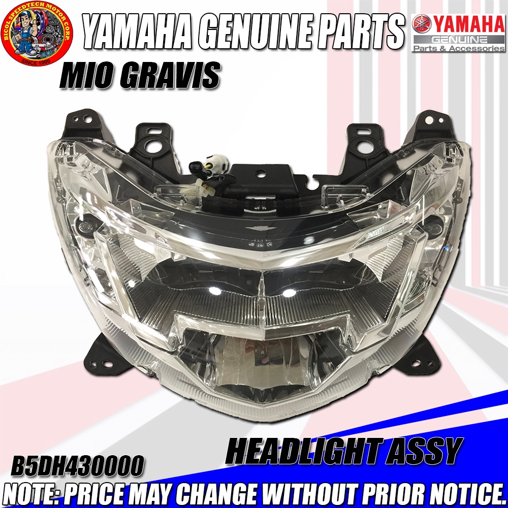 MIO GRAVIS V1 HEADLIGHT ASSY YGP GENUINE B5D H4300 00 B5D H4300 01