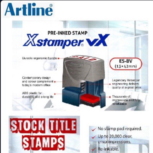 ARTLINE XSTAMPER PRE INKED 13x42mm Shopee Philippines