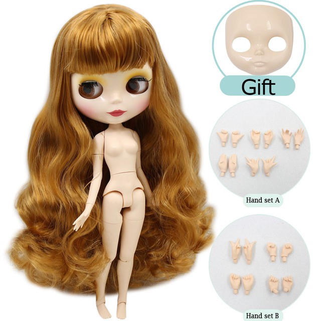 Icy Nude Blyth Doll Normal Body And Joint Body Faceplate Hand Set As