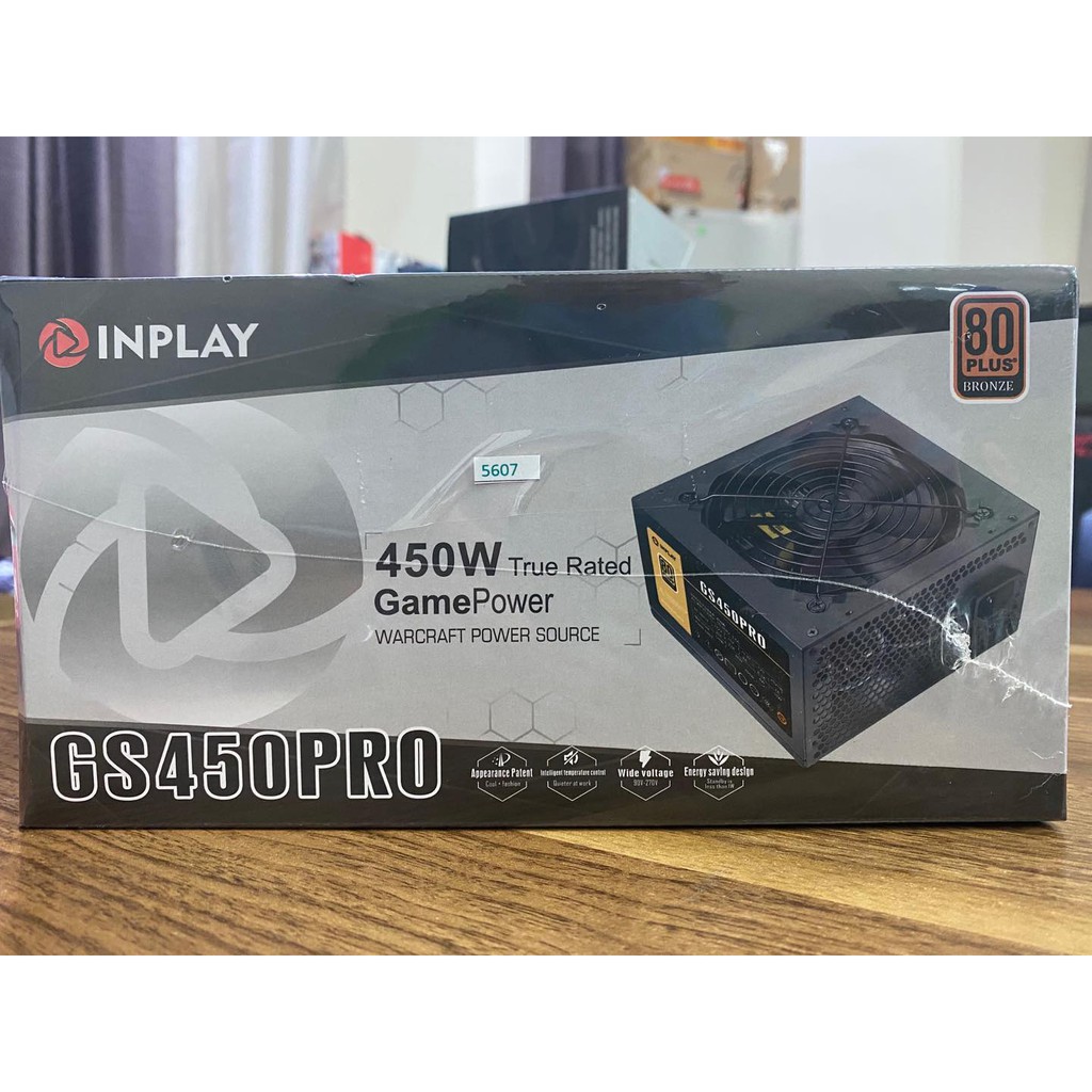 INPLAY GS450 PRO 450W True Rated PSU Power Supply 80 Plus Bronze