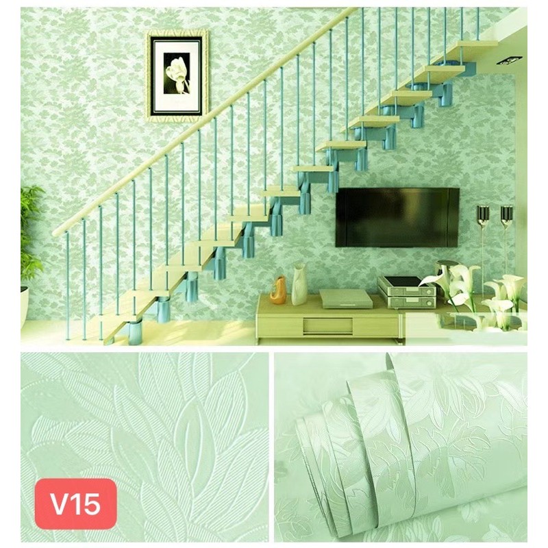 BHW Wallpaper Self Adhesive Wallpaper Plain Color PVC Waterproof Wall