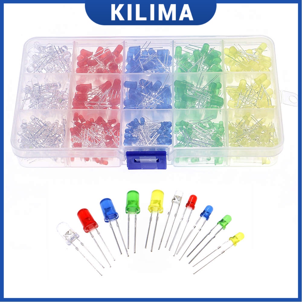 Pcs Mm Mm Led Diode Assorted Kit Diy Led Set White Yellow Red