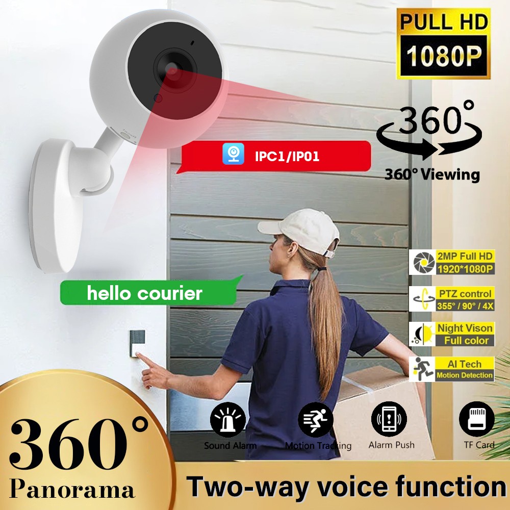 360 Rotation 720P IP Camera Night Vision Home Security Motion Detection