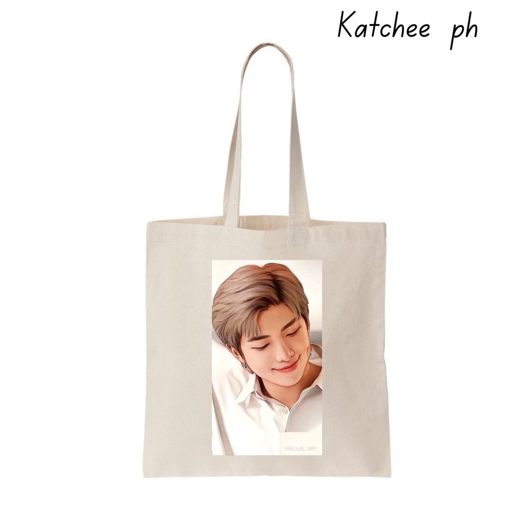 Tote Bag Katsa Canvas High Quality V Jungkook J Hope Rm Jin Suga