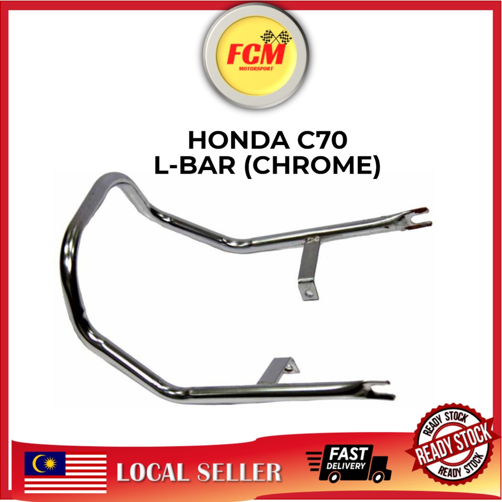 Honda C70 SEAT BAR LBAR CHROME BESI CARRIER C70 L BAR Carrier Lbar