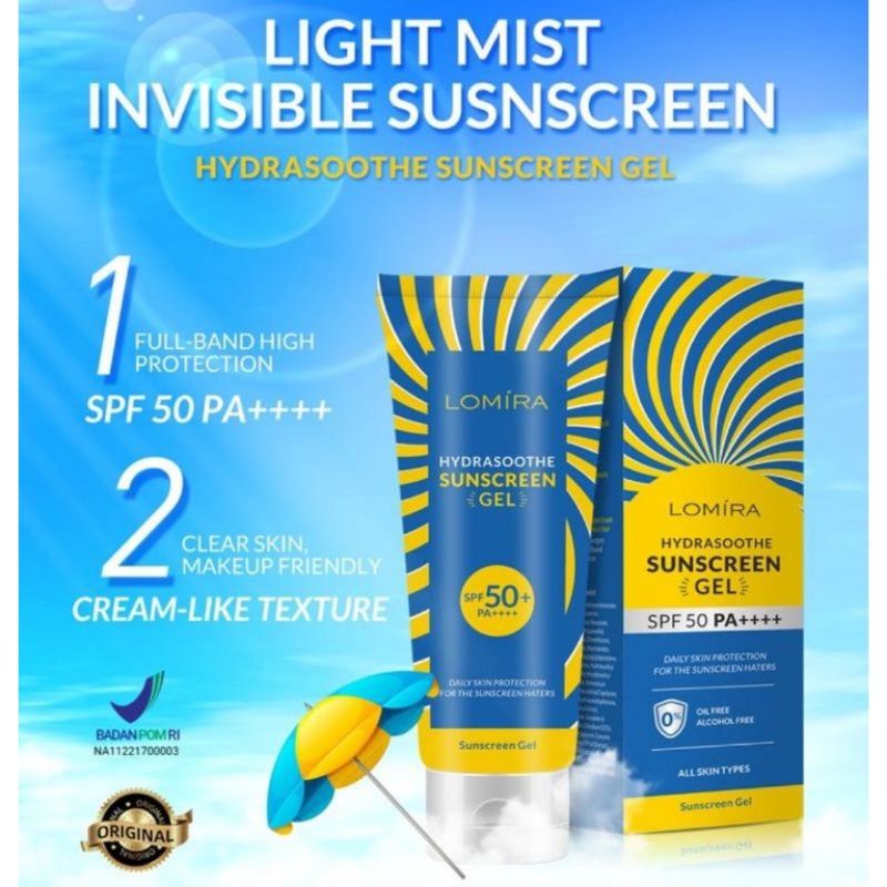 Lomira Hydrasoothe Sunscreen Gel SPF50 PA 50ML Ewa Shopee Philippines