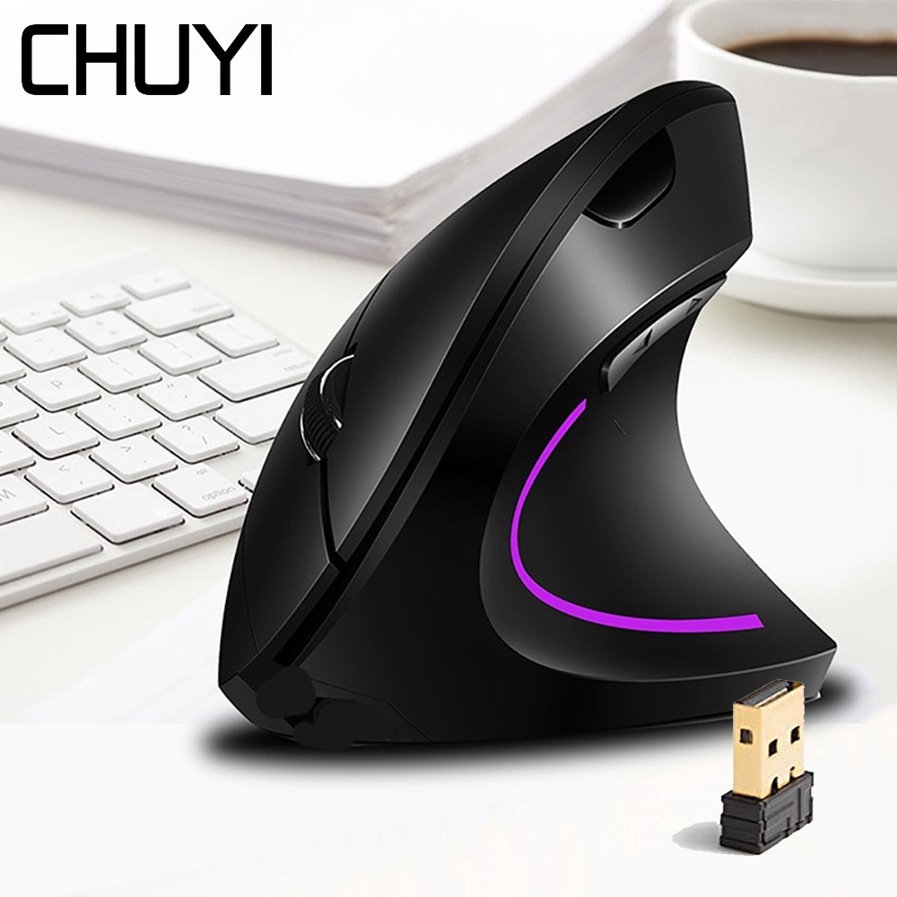 LOWEST PRICE CHUYI Ergonomic Vertical Wireless Mouse 1600 DPI USB