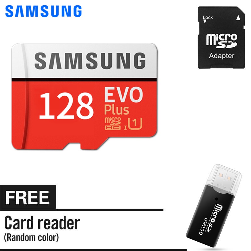 Samsung EVO Plus Micro SDXC 128GB 64GB 32GB 16GB UHS I Class 10 U3 4K