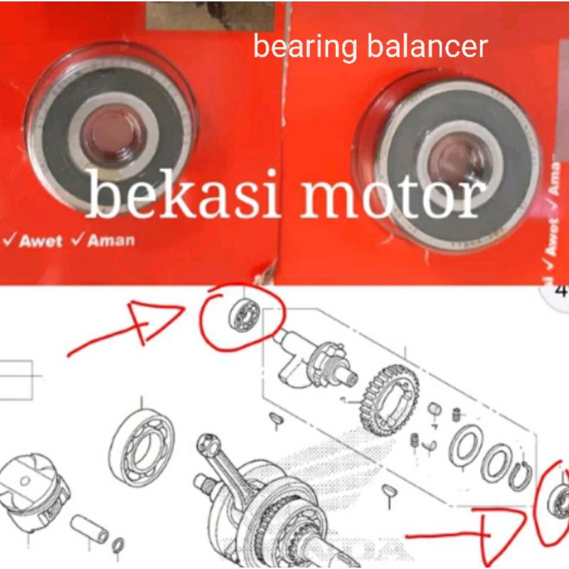 Bearing Balancer Honda Cb Led Cb Old Cbr Led Sonic Gtr