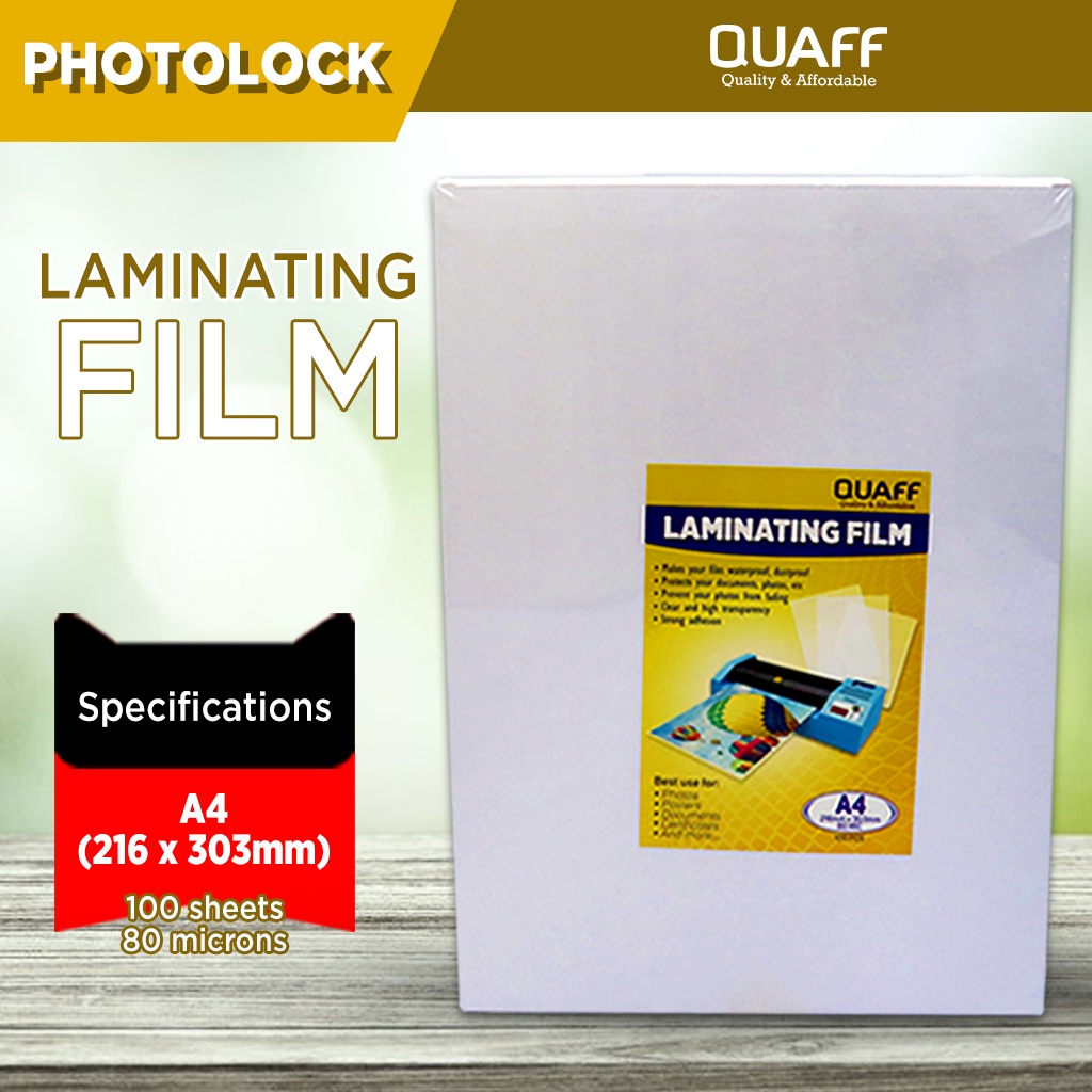 QUAFF Laminating Film Hot Lamination Process Short A4 Long Size