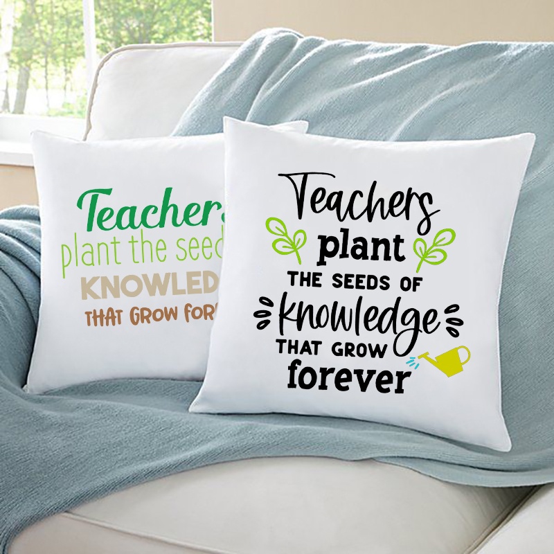 Teachers Plant Rainbow Pillowcase Bed Pillow Cover Decorative Sofa