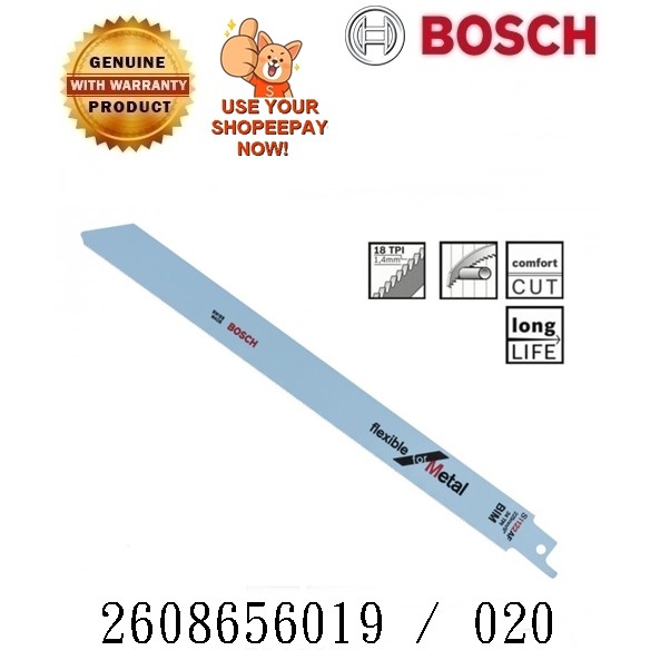 BOSCH 2608656020 S1122EF 2608656019 S1122BF Sabre All Purpose Blade