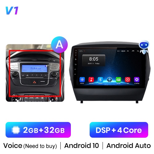 Junsun V1pro AI Voice For Hyundai Tucson 2 Ix35 2009 2015 Car Radio 2