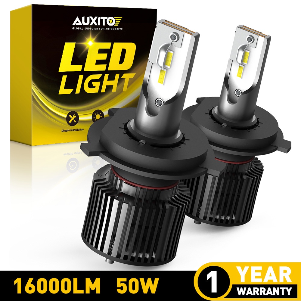 AUXITO X1 2PCS 50W 16000LM H4 LED Headlight For Car 9003 Super Bright