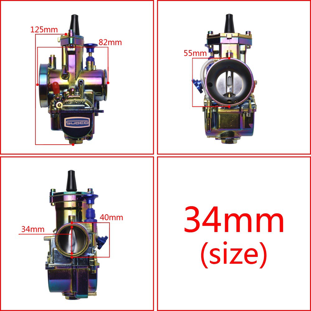 Pwk Carburetor Mm Racing Free Power Jet Flat Slide Universal