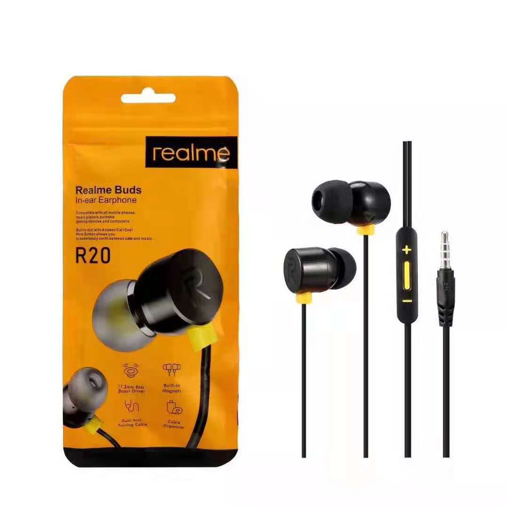 R20 Realme Universal Headset High Quality Realme Buds In Ear Earphone