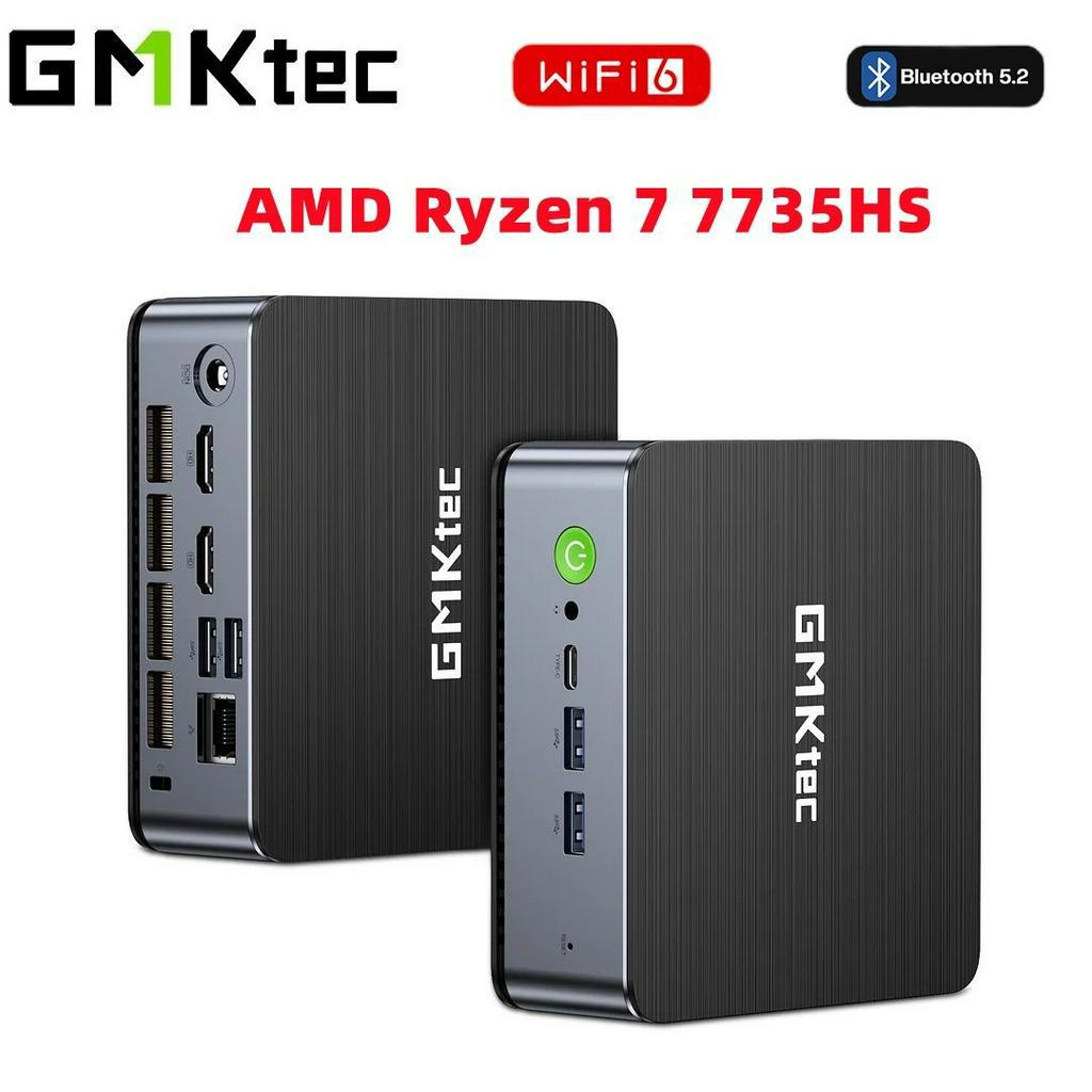 GMKtech K2 AMD Ryzen 7 7735HS MINI PC Radeon 680M Windows 11 Pro DDR5