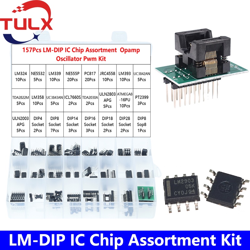 Pcs Box Dip Ic Chip Assortment Opamp Oscillator Pwm Pc Ne