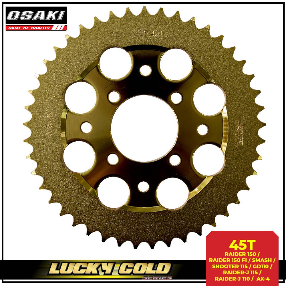 Osaki T Lucky Gold Sprocket For Raider Raider Fi Smash