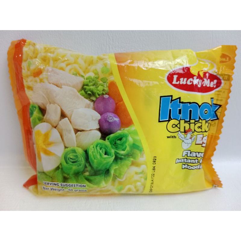 Lucky Me Instant Mami Noodles Itnok Chicken With Egg G Shopee