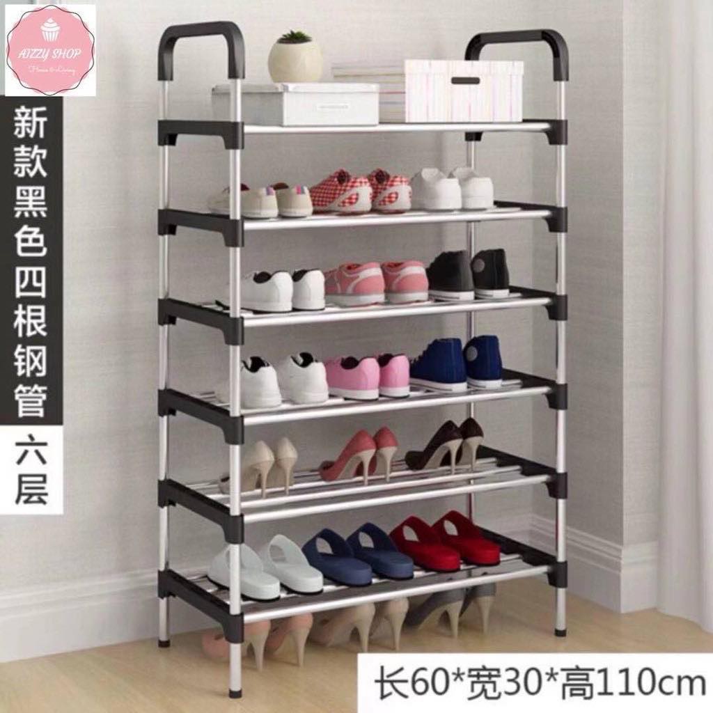 Enc Layer Shoe Rack Tier Colored Stainless Steel Stackable Shoes