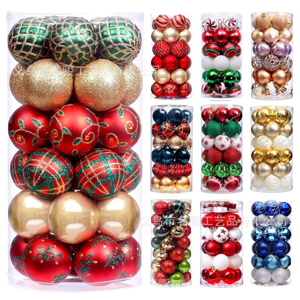 6CM 30PCS Christmas Tree Balls Big Christmas Ball Multicolor Ball