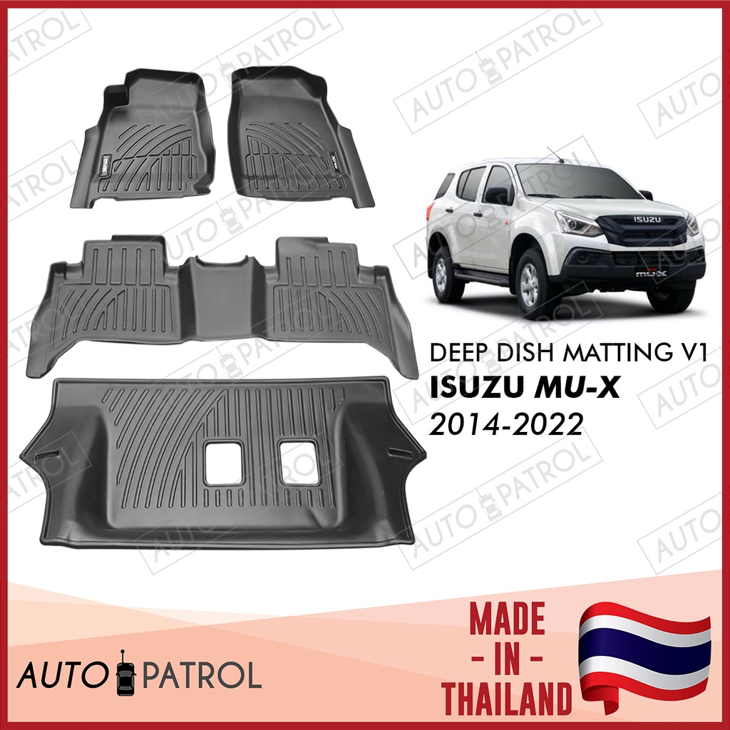 Isuzu MU X MUX 2014 2022 Deep Dish Matting V1 Made In Thailand