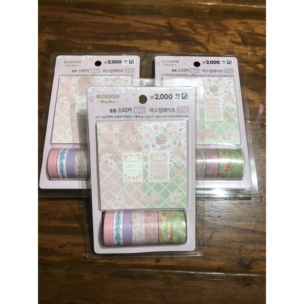 Daiso Blossom Collection Washi Tape Masking Tape Sticker Set Blossom