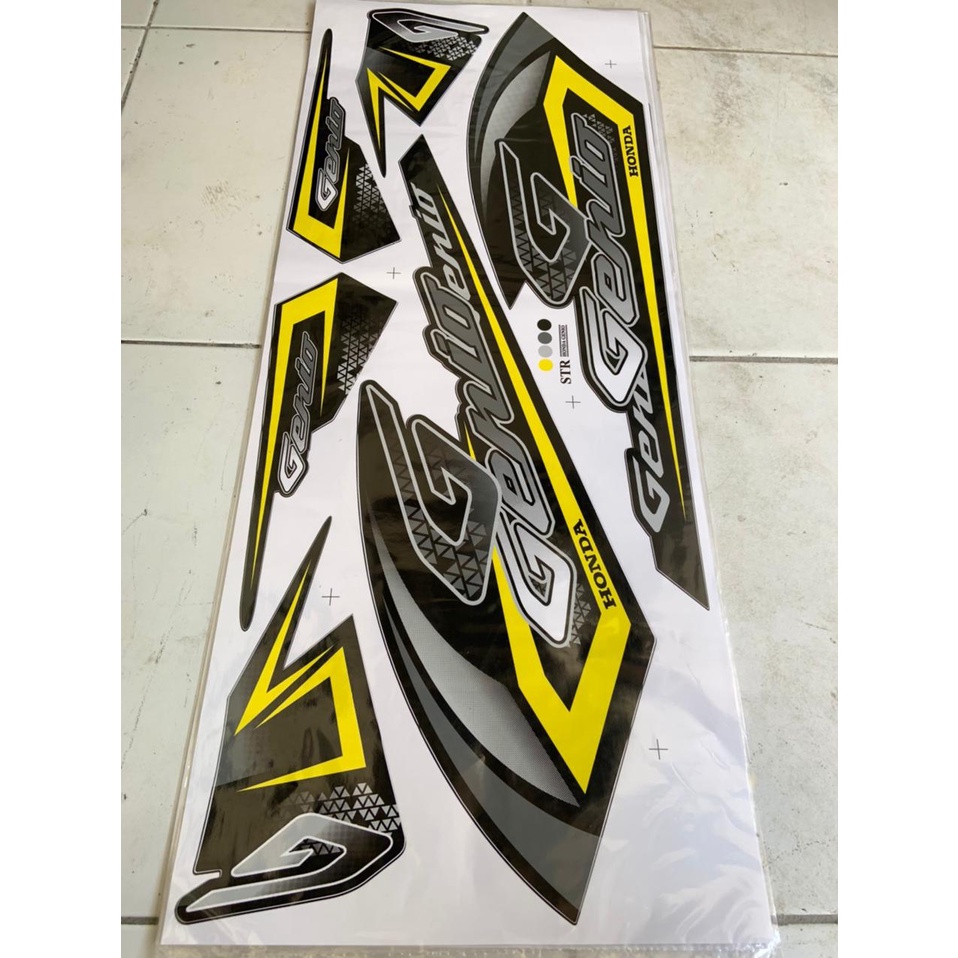 Striping Streeping Decal Dekal Sticker Emblem Logo Honda Genio