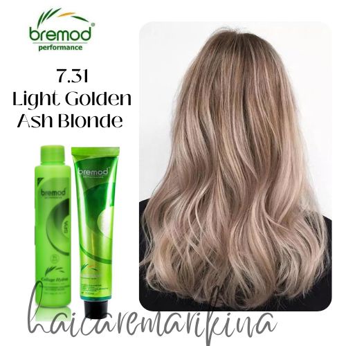 Light Golden Ash Blonde Bremod Hair Color With Oxidizer Set