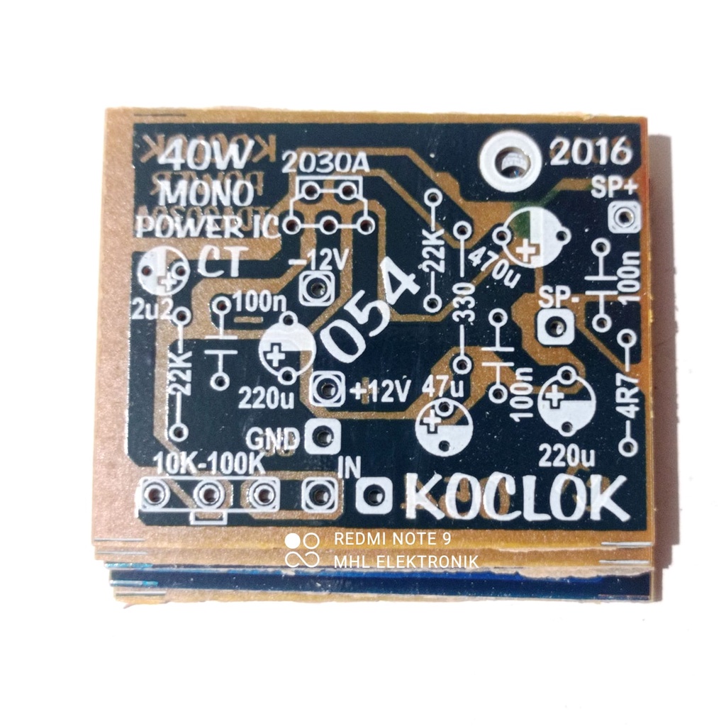 40watt IC TDA2030A 2030A Power BTL CT KOCLOK 054 Mono Amplifier PCB