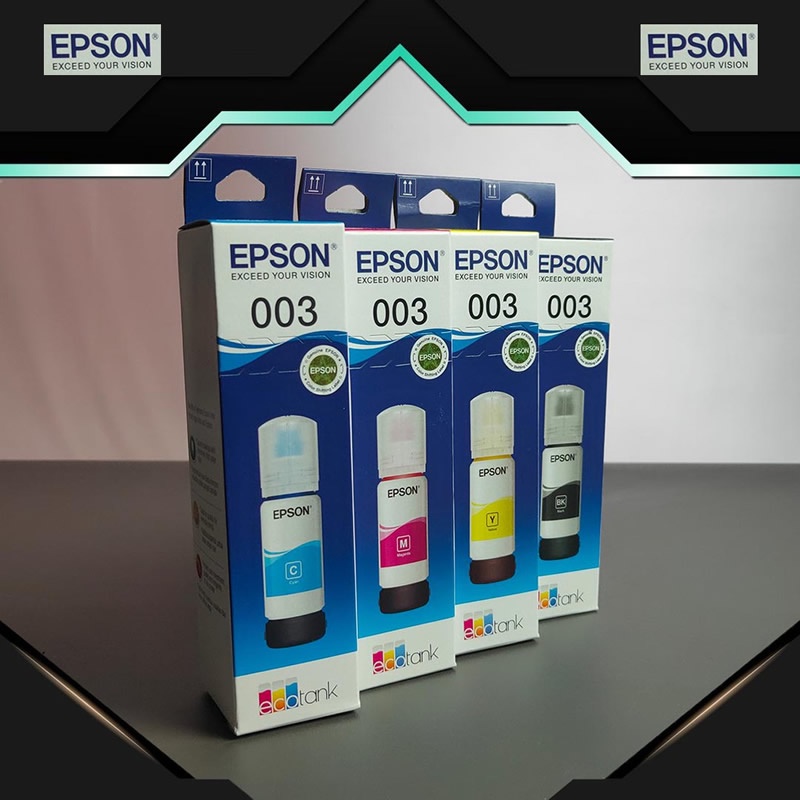 Original Epson 003 Ink 65ml Black Cyan Magenta Yellow SET L3110