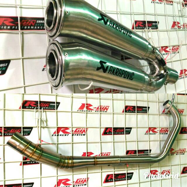 Kenalpot Racing Exhaust Akrapovic Megaphone Double All New Yzf R Vva