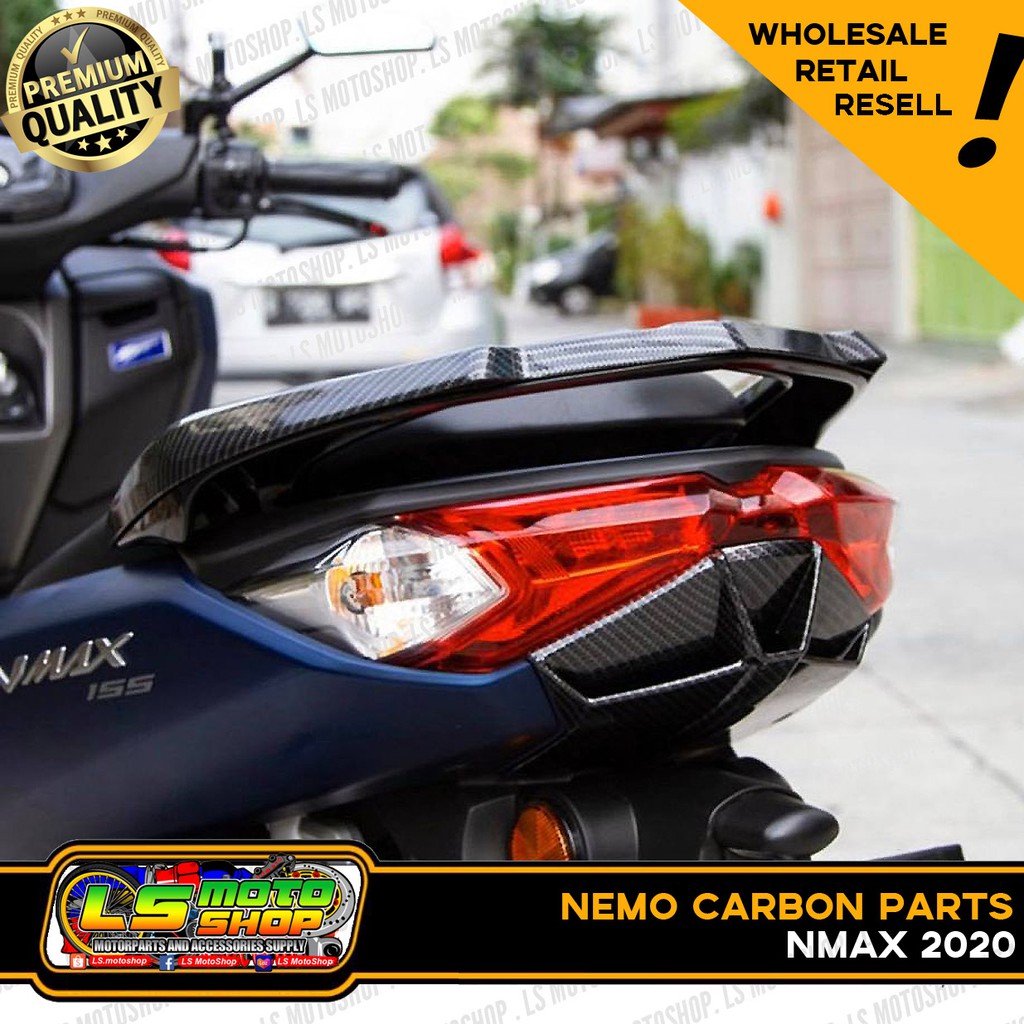 Ls Nemo Carbon Lower Tail Light Cover Garnish Plug And Play Nmax