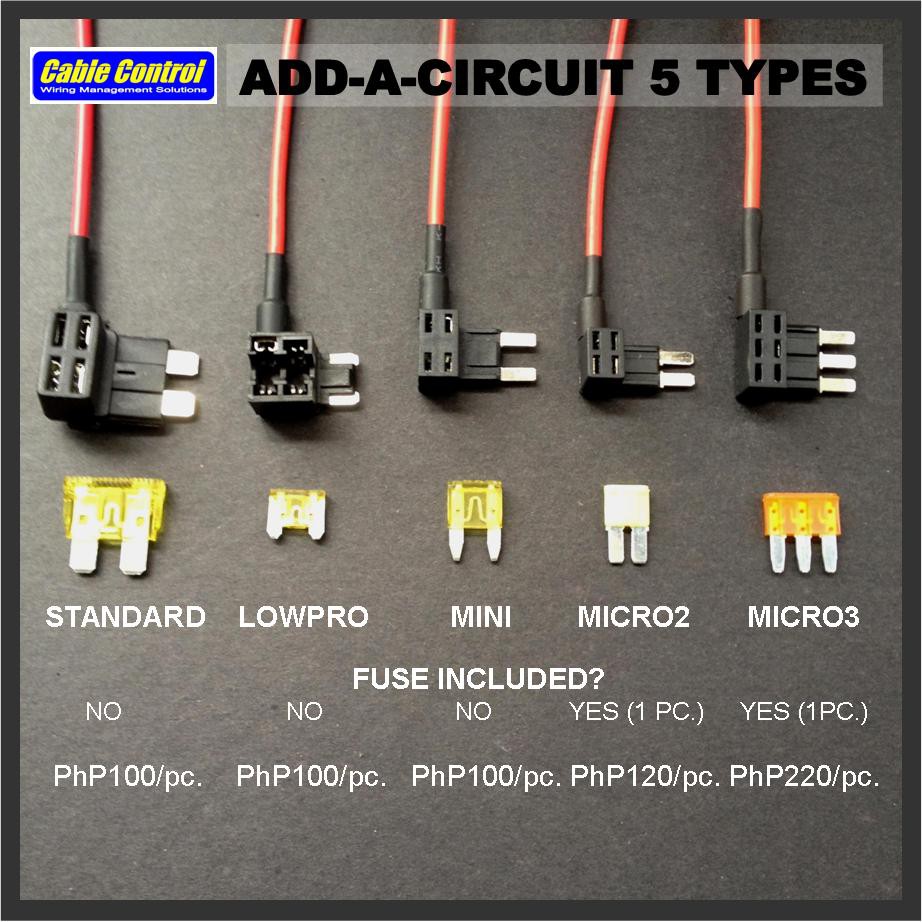 Cable Control Add A Circuit Fuse Tapper Piggyback Fuse Tap Shopee