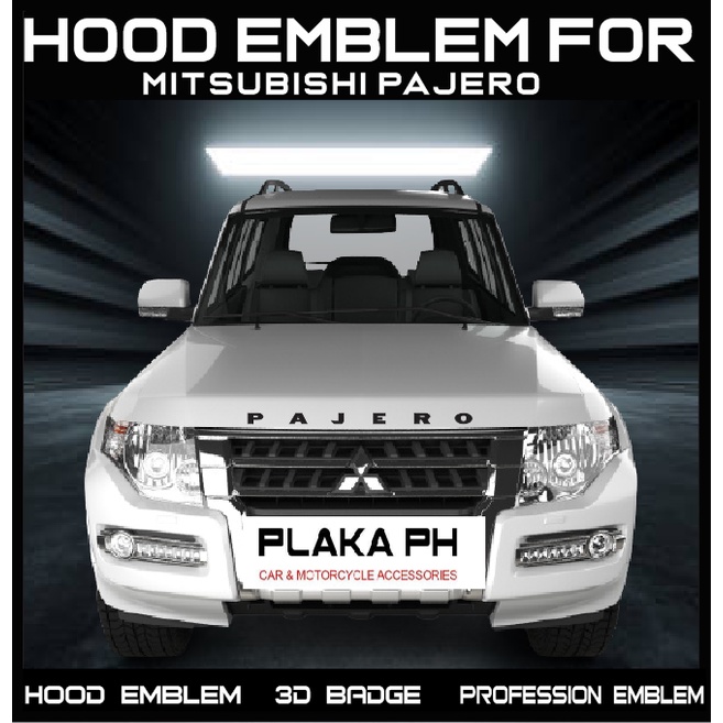 Hood Emblem For Mitsubishi Pajero Original Letters Shopee Philippines