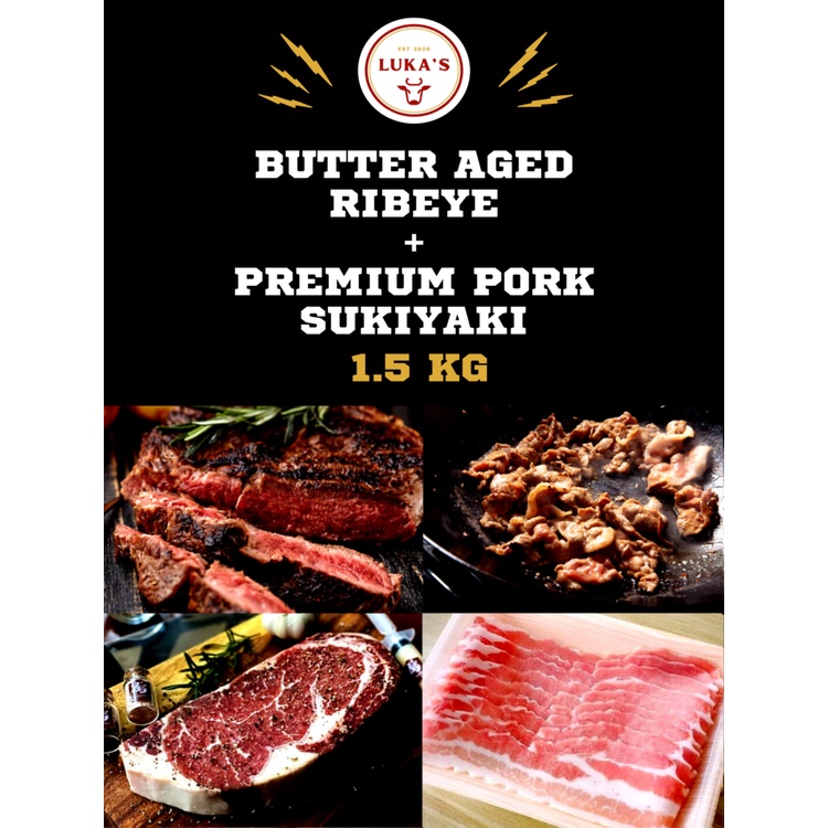 Butter Aged Ribeye Kg Premium Pork Sukiyaki Cut G Shopee