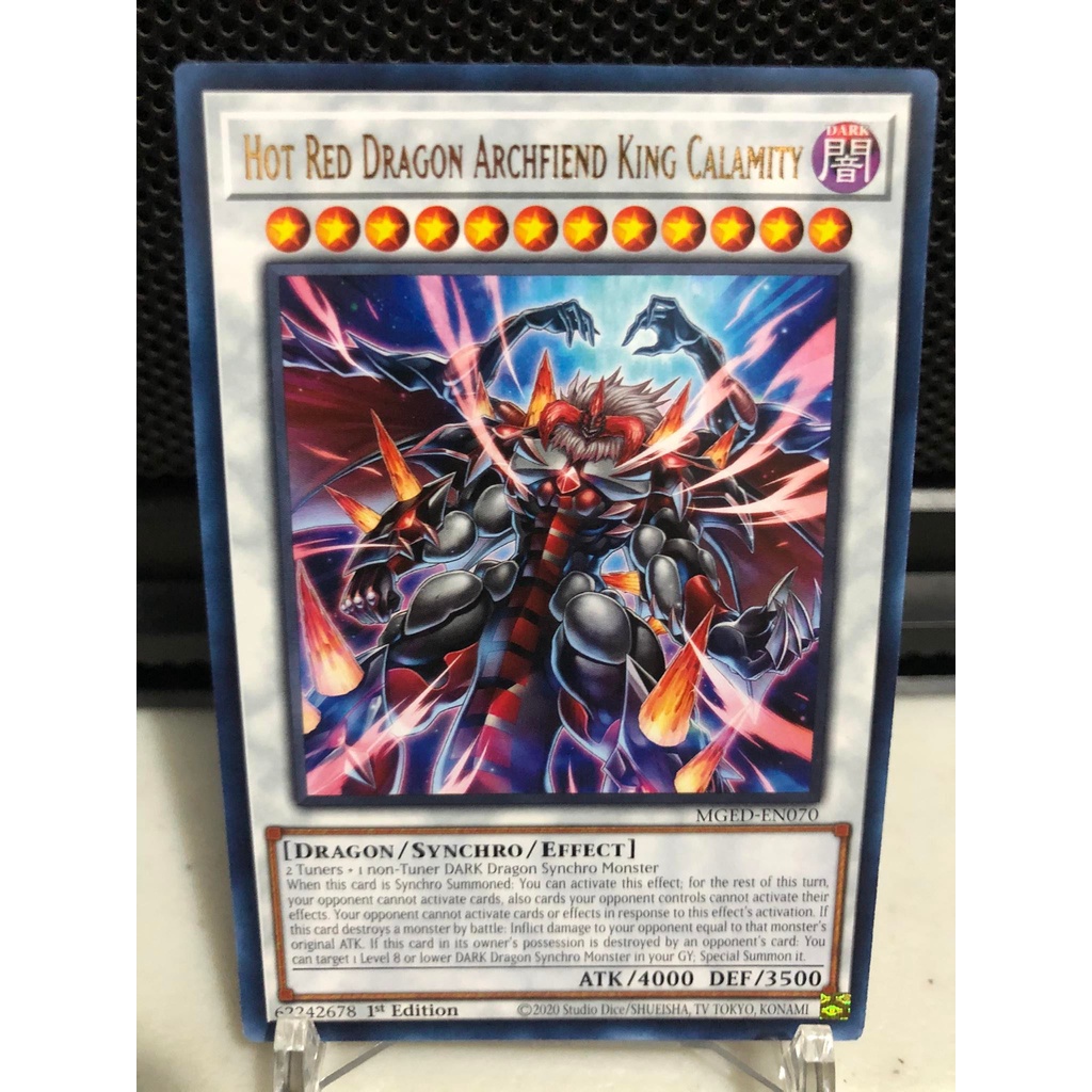 Hot Red Dragon Archfiend King Calamity MGED EN070 Rare 1st Edition