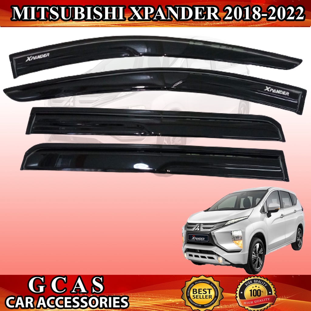 2018 2024 Mitsubishi Xpander Black Door Visor Rain Visor Rain Gutter