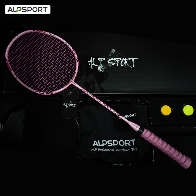 Alpsport Lp 9u 59g G5 Max 32 Lbs Badminton Racket Super Light 100 Full