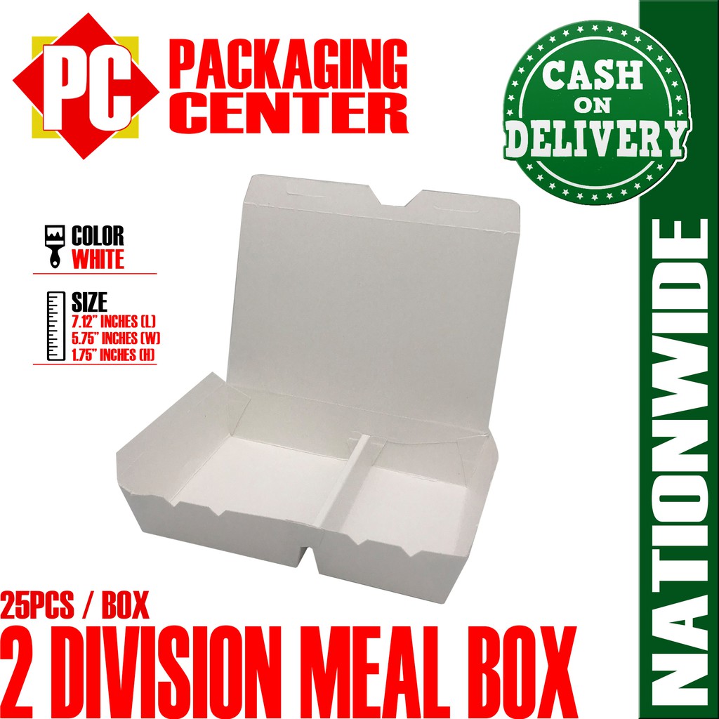 Division Laminated Meal Box By Pcs Cod Nationwide Shopee Philippines