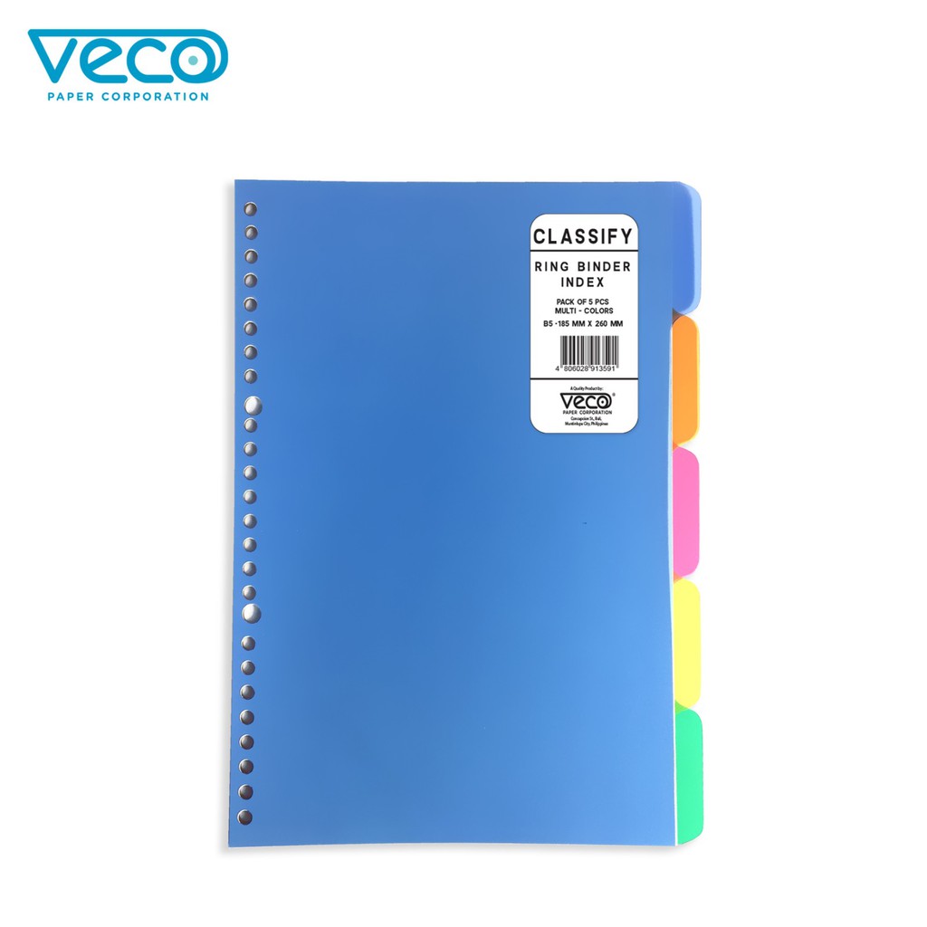 Veco Classify Ring Binder Notes Index Set Tabs Only Shopee