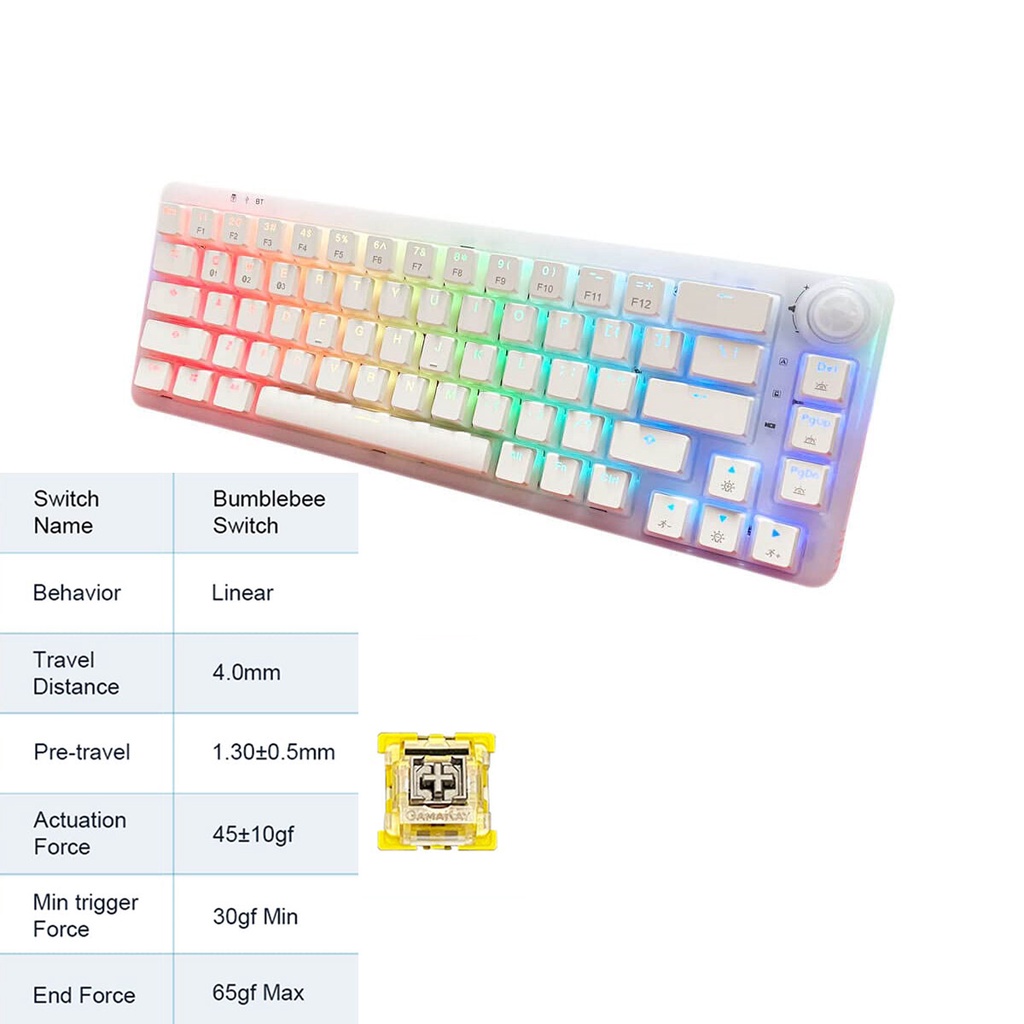 Gamakay Lk Rgb Mechanical Keyboard Keys Hot Swappable Triple