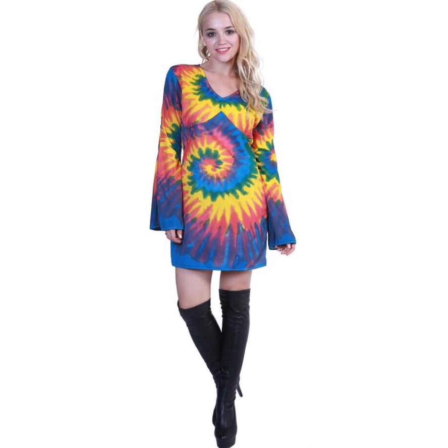 New Halloween Costume For Women Feelin Groovy Disco Dress Costume Adult