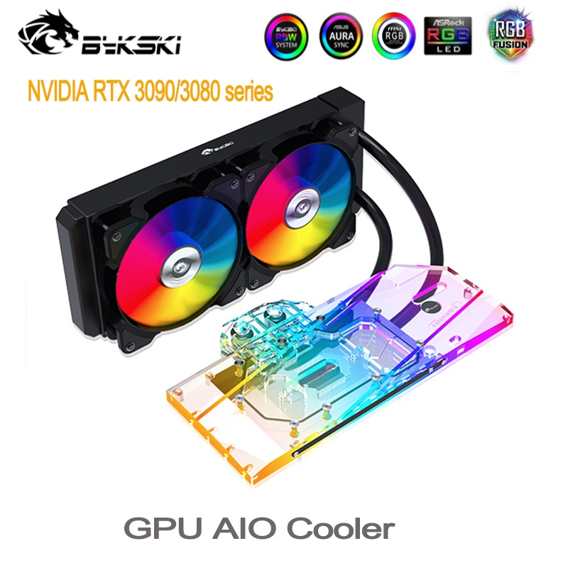 Bykski GPU AIO Water Cooler For NVIDIA RTX3080 3080Ti 3090 AIC Founder